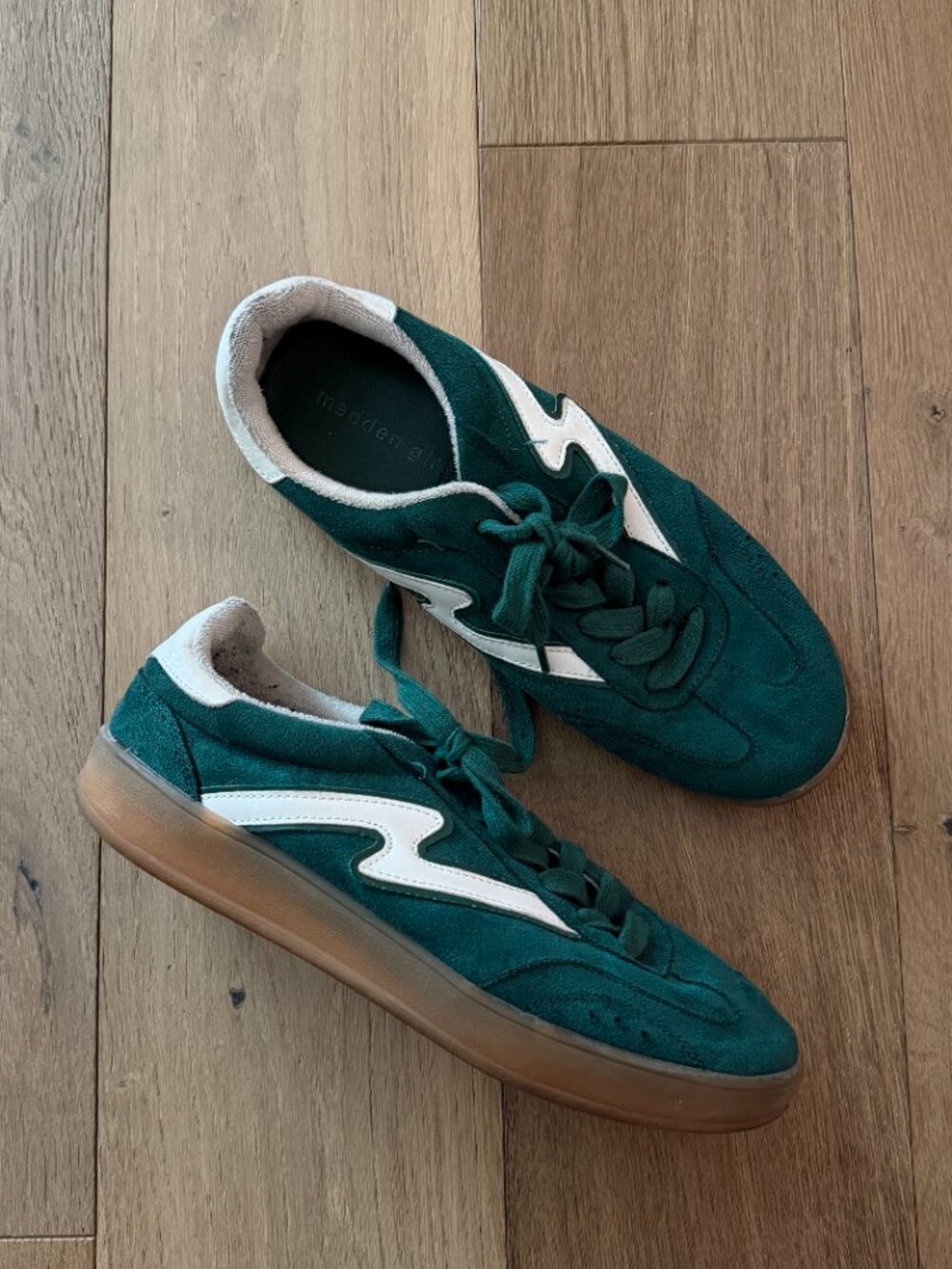 madden girl | emerald green giia retro suede sneaker 8 - Picture 7 of 7